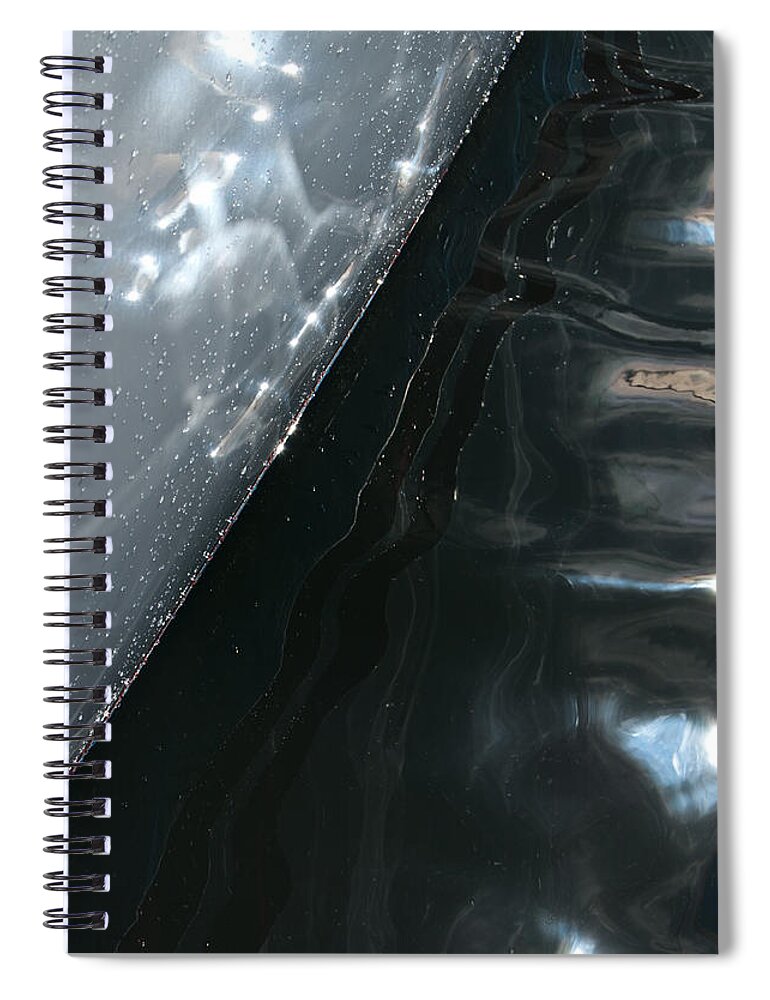 Sailboat Spiral Notebook featuring the photograph Sailboat Hull - Abstract by Jani Freimann