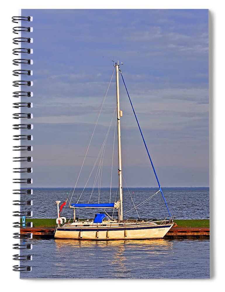 Travel Spiral Notebook featuring the photograph Sailing in Volendam by Elvis Vaughn
