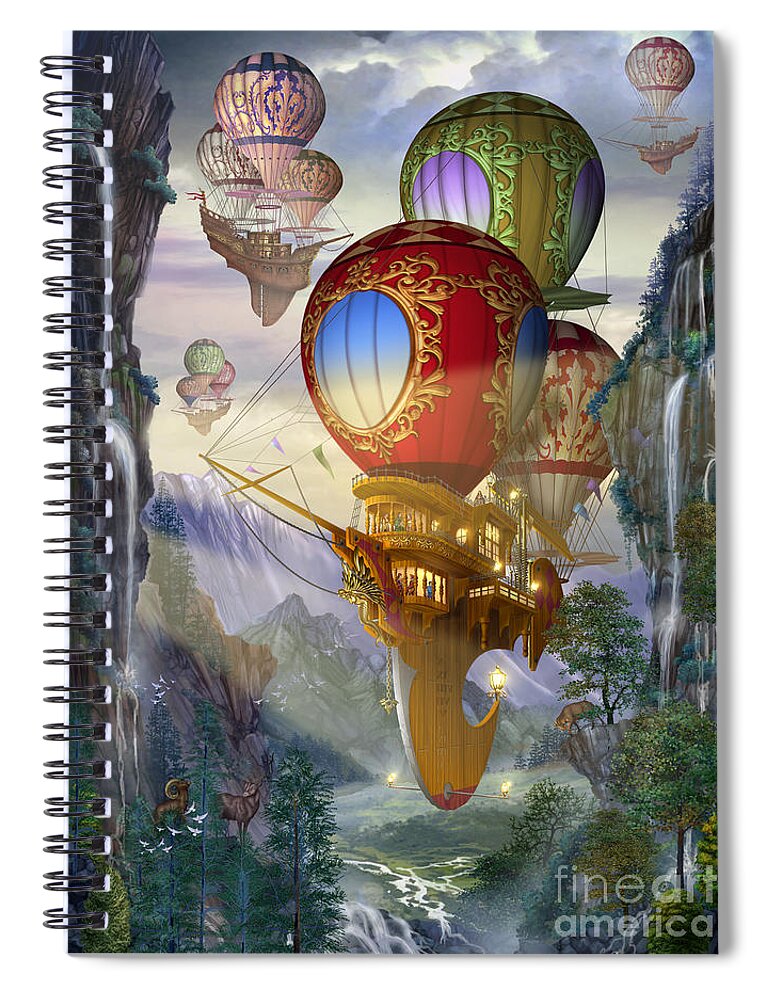 Ciro Marchetti Framed Prints Spiral Notebook featuring the digital art Sailing Ships by MGL Meiklejohn Graphics Licensing