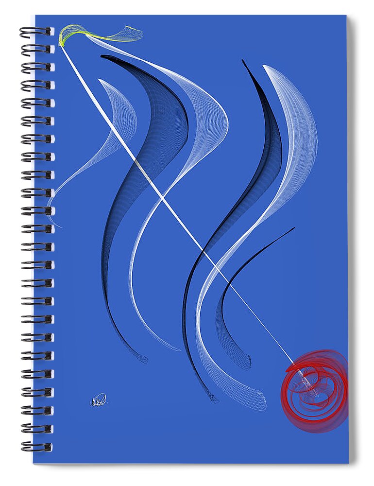 Ipad Spiral Notebook featuring the painting Sailing to the Rhythm of Music by Angela Stanton