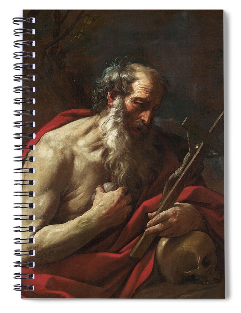 Guido Reni Spiral Notebook featuring the painting Saint Jerome by Guido Reni