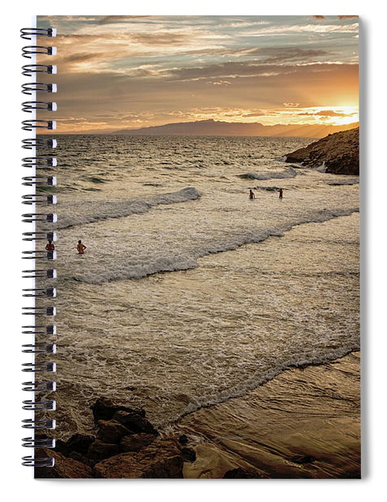 Catalonia Spiral Notebook featuring the photograph Salou Sunset by Michelle Mcmahon