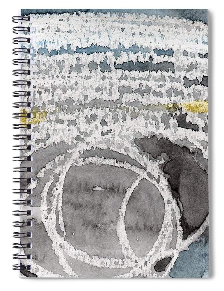 Water Spiral Notebook featuring the painting Saltwater- abstract painting by Linda Woods