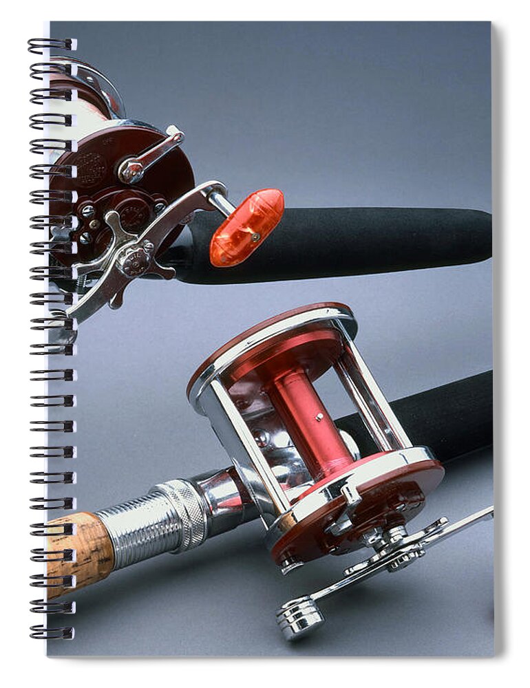 Saltwater Fishing Rods And Reels Spiral Notebook by Theodore
