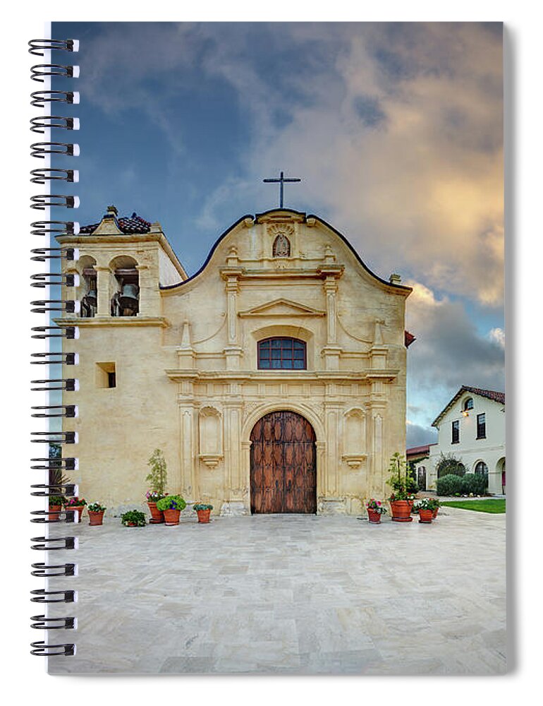 Tranquility Spiral Notebook featuring the photograph San Carlos Cathedral, Monterey by Photo By Chris Axe