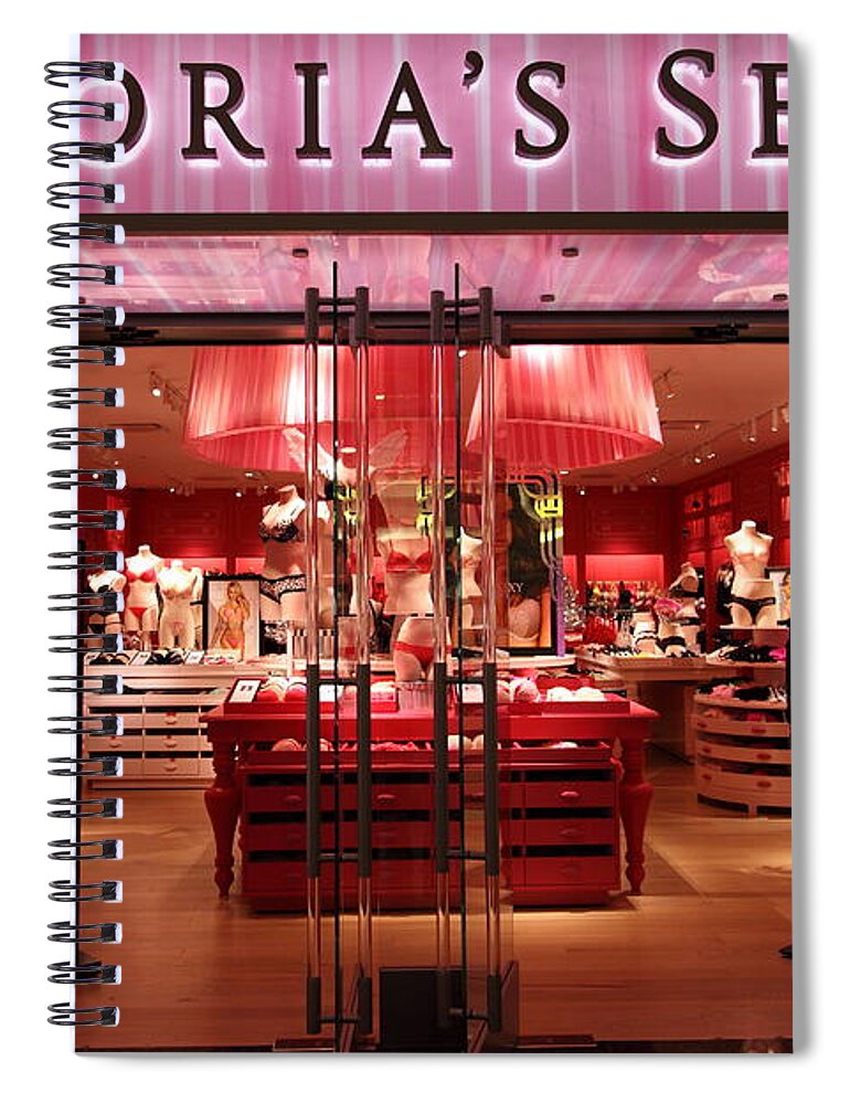 San Francisco Spiral Notebook featuring the photograph San Francisco Victoria's Secret Store - 5D20652 by Wingsdomain Art and Photography