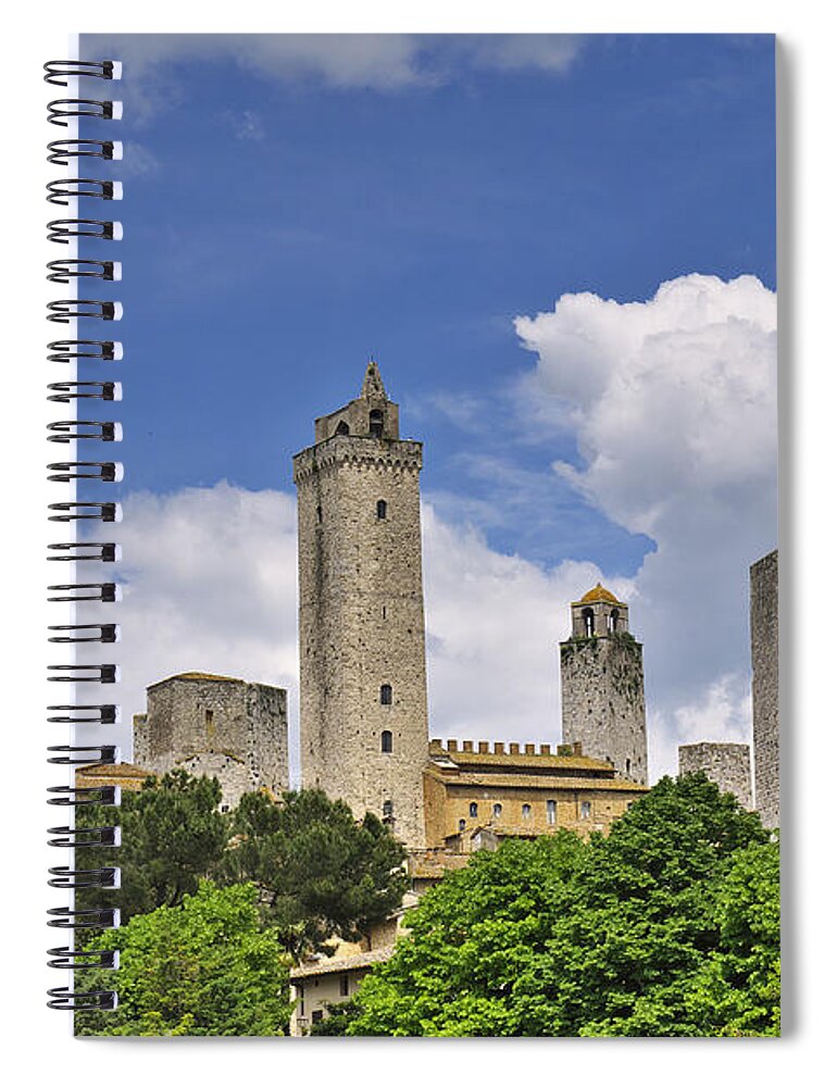 Europe Spiral Notebook featuring the photograph San Gimignano by Ivan Slosar