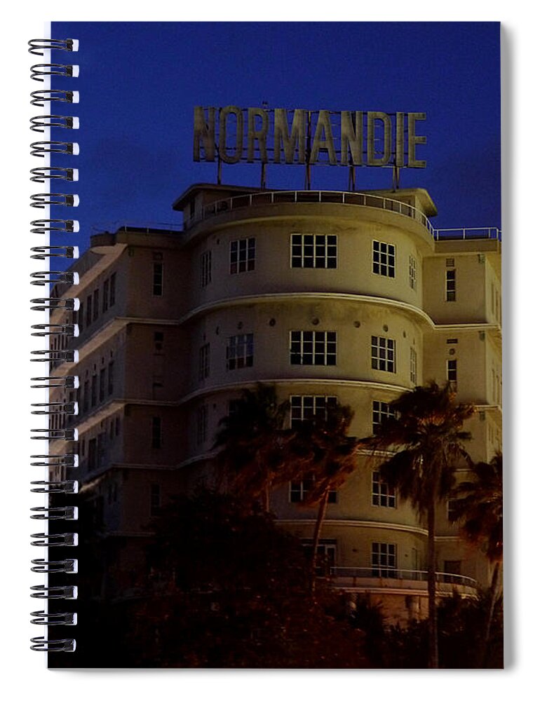 Richard Reeve Spiral Notebook featuring the photograph San Juan - Normandie Hotel by Richard Reeve