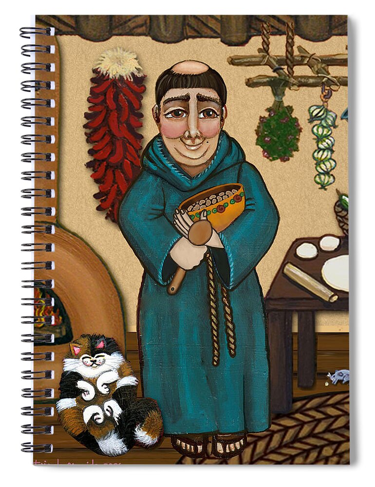 San Pascual Spiral Notebook featuring the painting San Pascual by Victoria De Almeida