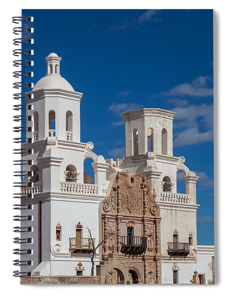 San Xavier Del Bac Spiral Notebook featuring the photograph San Xavier del Bac by Ed Gleichman