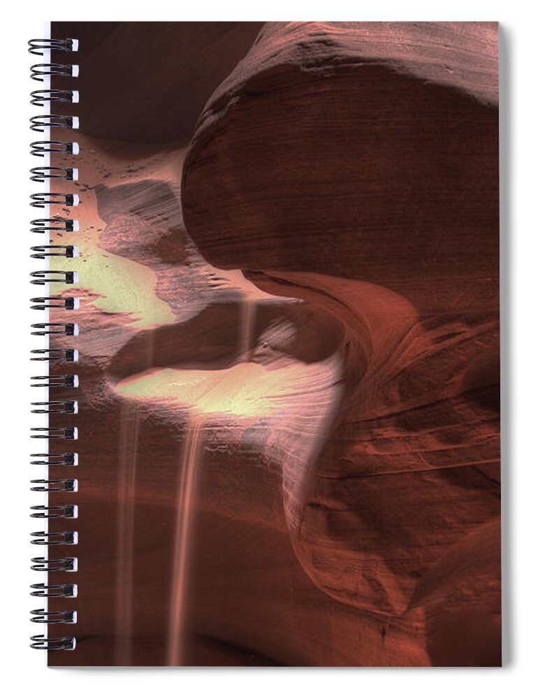 Slot Canyon Spiral Notebook featuring the photograph Antelope Canyon Sand flow by Jonathan Davison