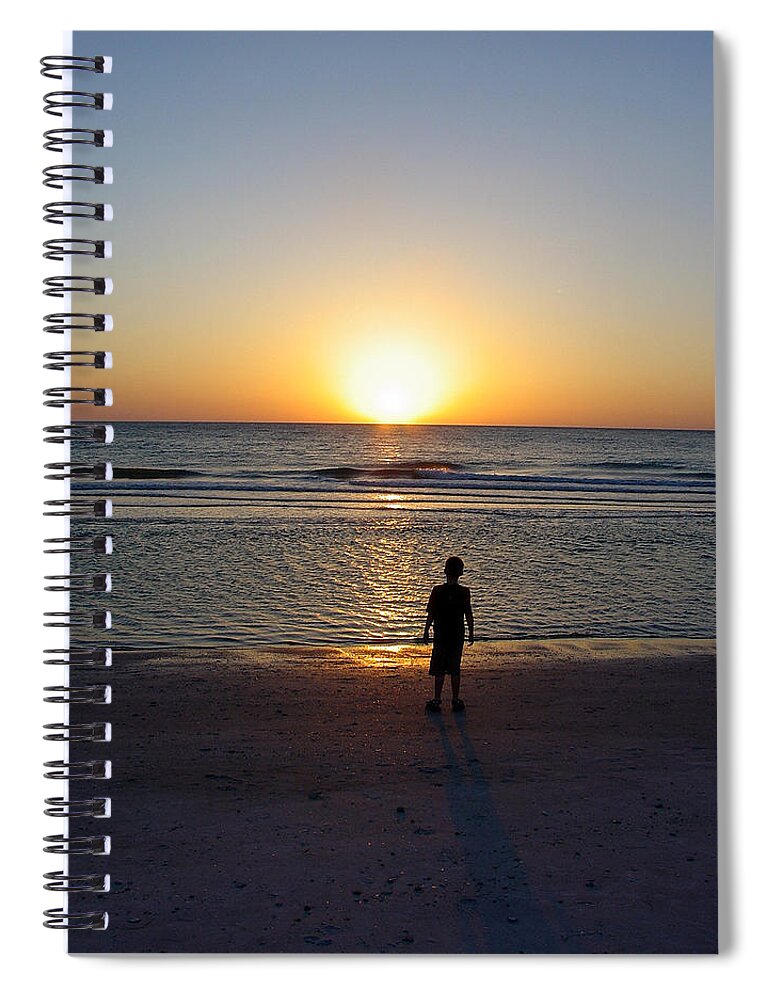 Sunset Spiral Notebook featuring the photograph Sand Key Sunset by David Nicholls