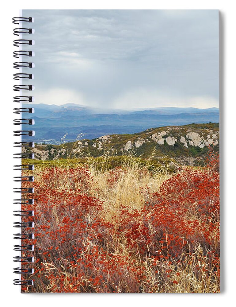 Sandstone Peak Spiral Notebook featuring the photograph Sandstone Peak Fall Landscape by Kyle Hanson