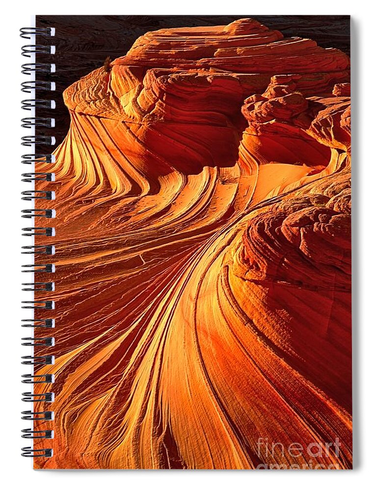 Coyote Buttes Spiral Notebook featuring the photograph Sandstone Silhouette by Adam Jewell