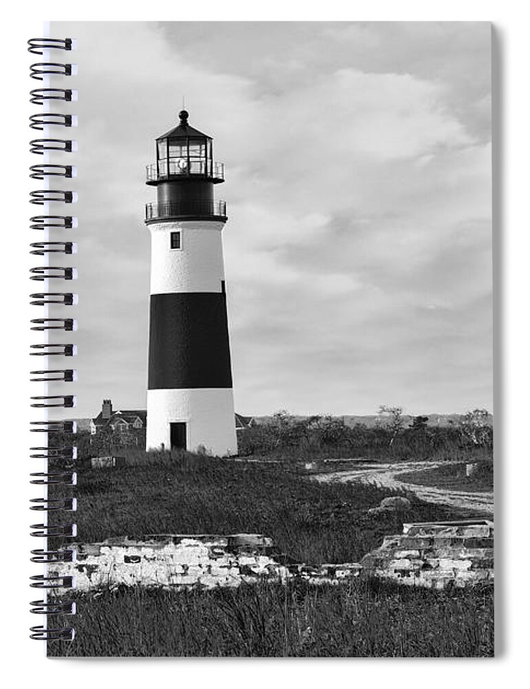 Nantucket Spiral Notebook featuring the photograph Sankaty Head Lighthouse Nantucket Cape Cod by Marianne Campolongo
