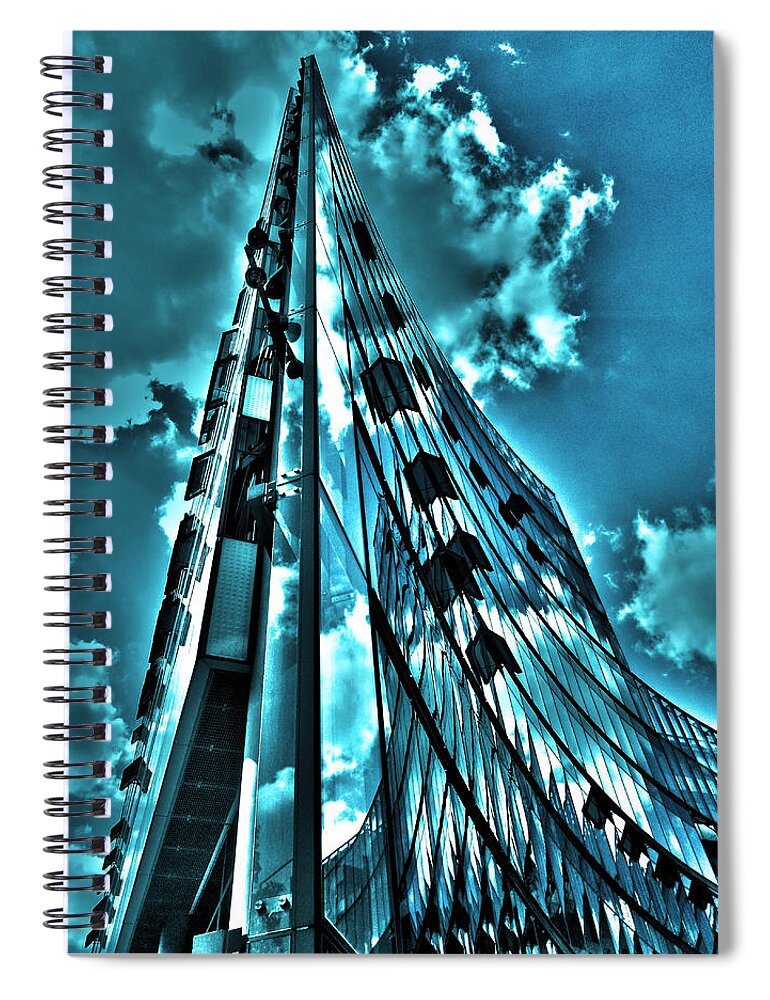 Europa Spiral Notebook featuring the photograph Sanofi Aventis - Berlin by Juergen Weiss
