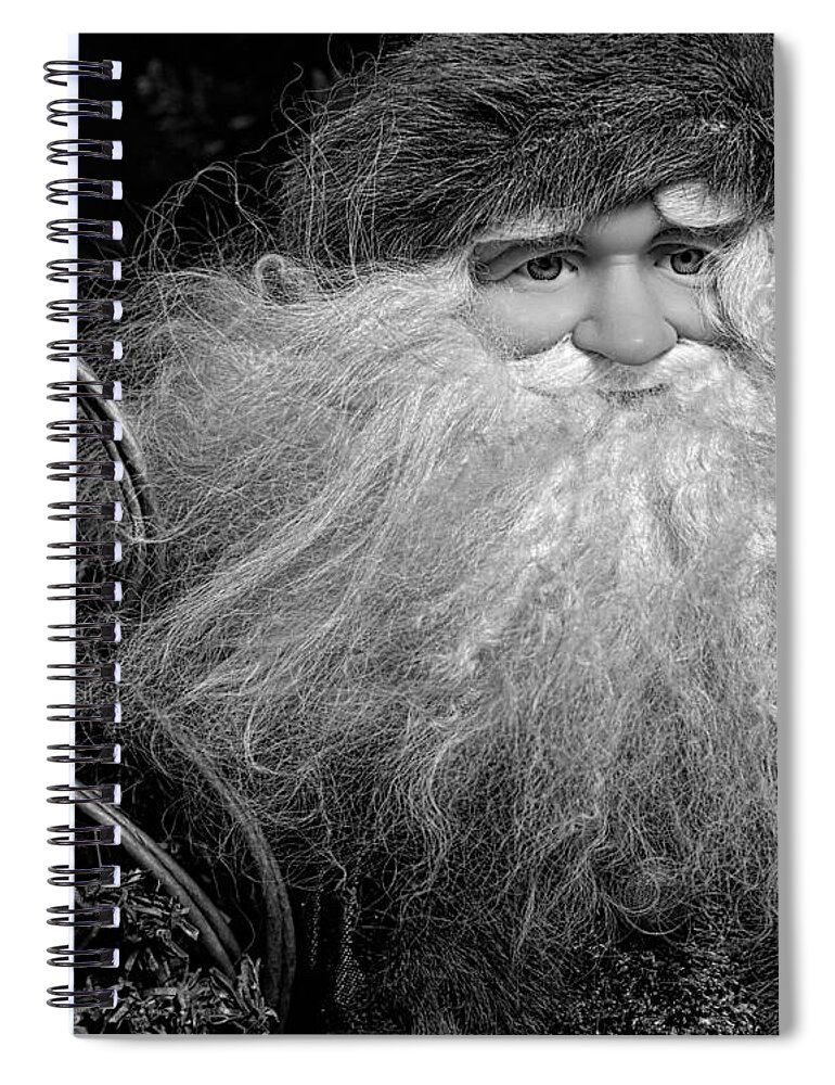 Christopher Holmes Photography Spiral Notebook featuring the photograph Santa Claus - BW by Christopher Holmes