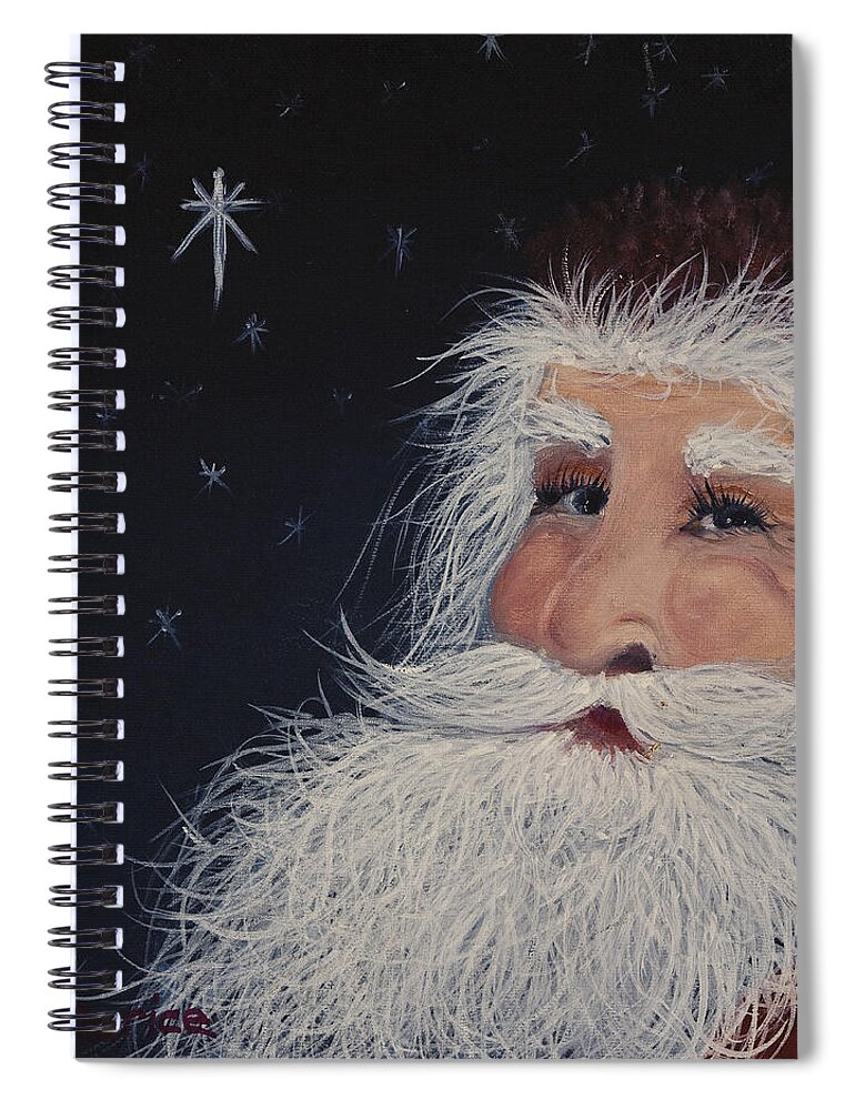 Santa Claus Spiral Notebook featuring the painting Santa Claus by Darice Machel McGuire