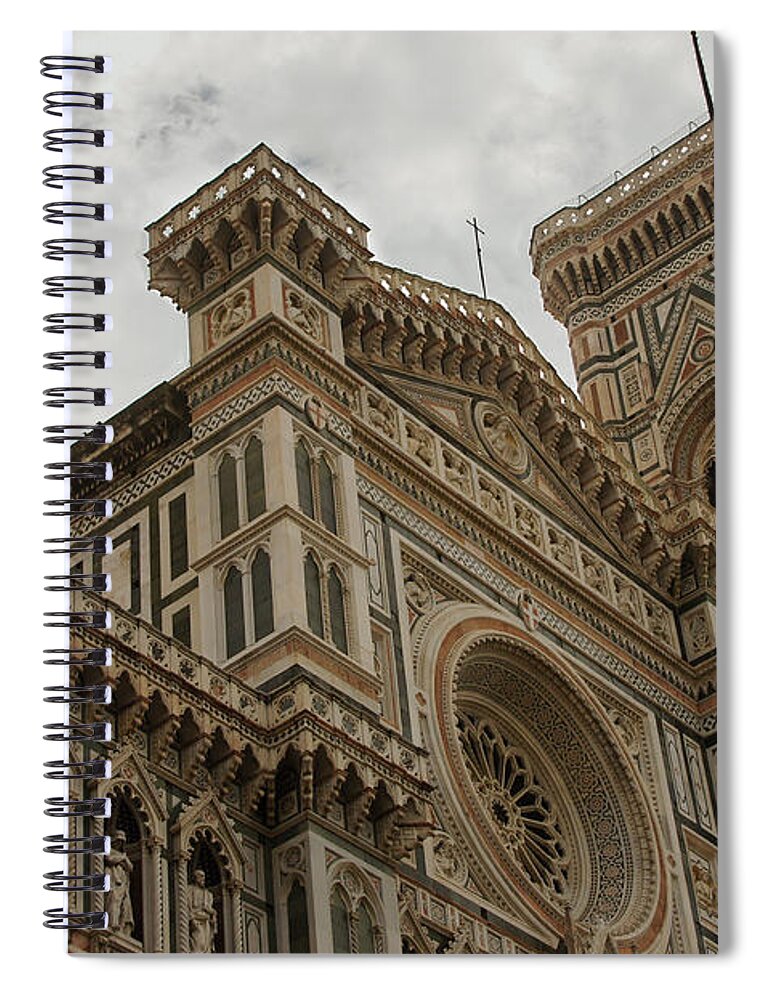 Basilica Di Santa Maria Del Fiore Spiral Notebook featuring the photograph Santa Maria del Fiore - Florence - Italy by Georgia Mizuleva