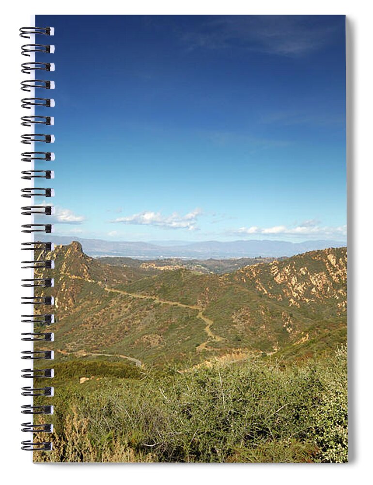 Scenics Spiral Notebook featuring the photograph Santa Monica Mountains by Adiabatic