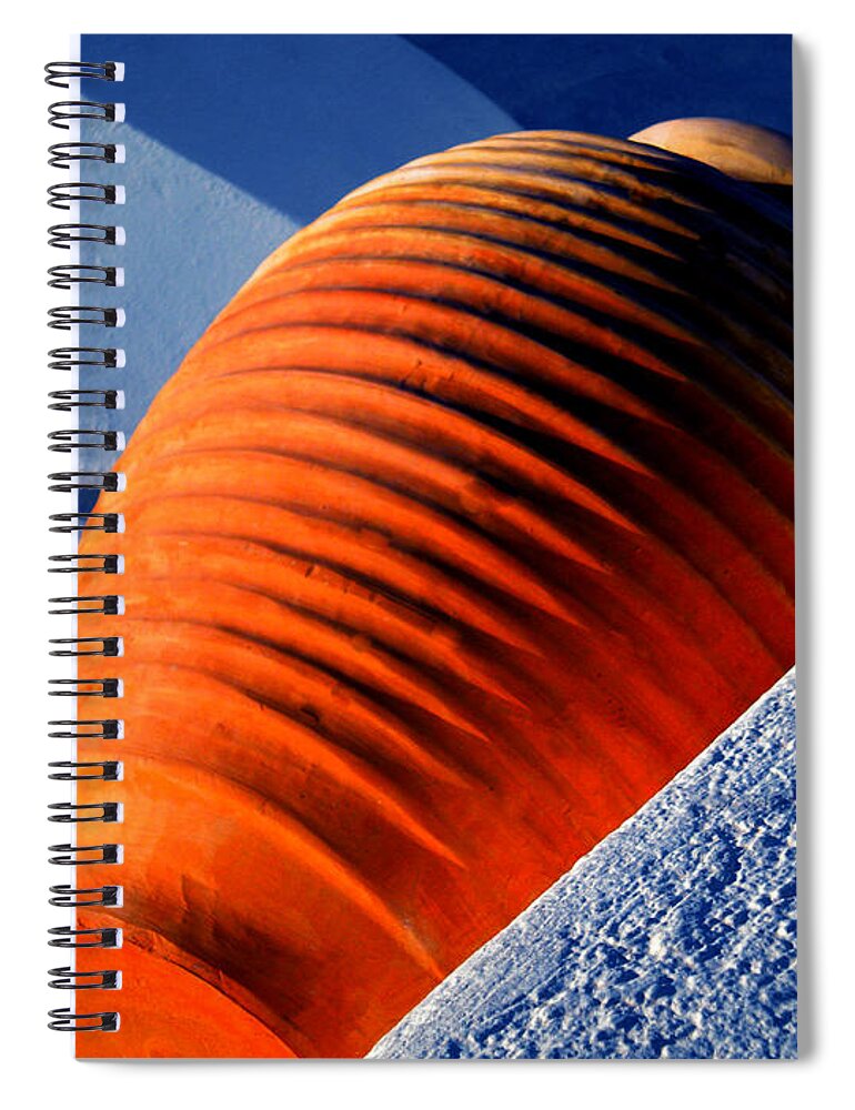 Colette Spiral Notebook featuring the photograph Santorini Ceramics Pot Greece by Colette V Hera Guggenheim