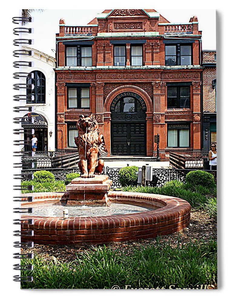 Everett Spruill Spiral Notebook featuring the photograph Savannah Cotton Exchange - a by Everett Spruill