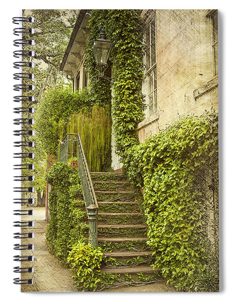 Savannah Door Spiral Notebook featuring the photograph Savannah Doorway 1 by Carrie Cranwill