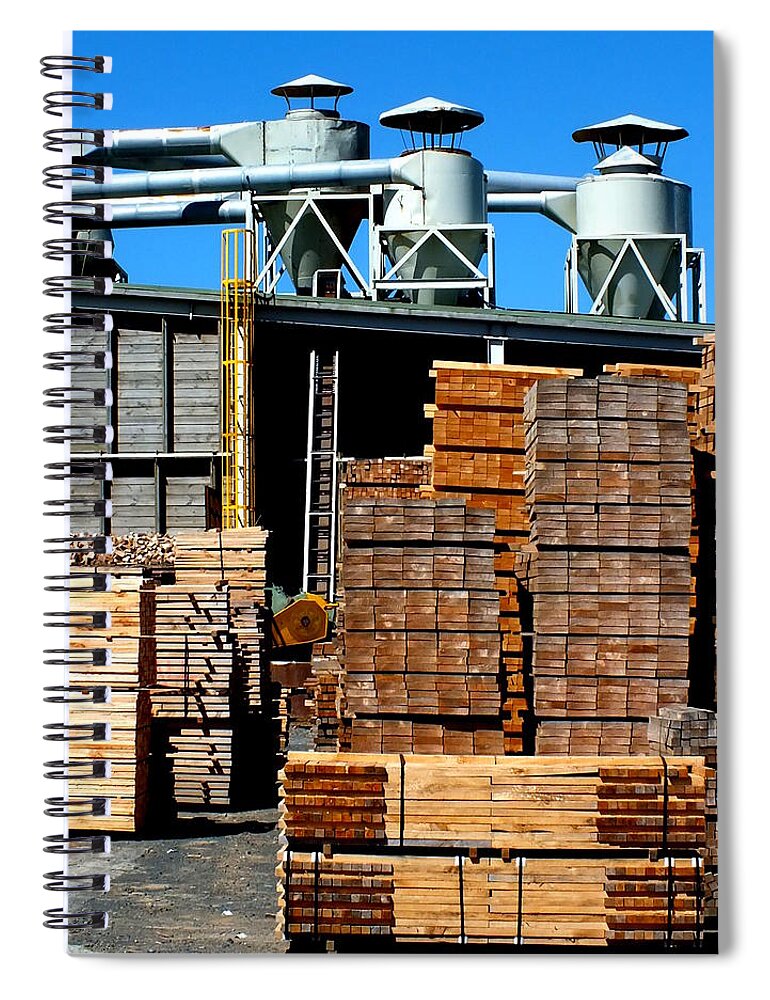 Hopper Spiral Notebook featuring the photograph Sawmill by Guy Pettingell