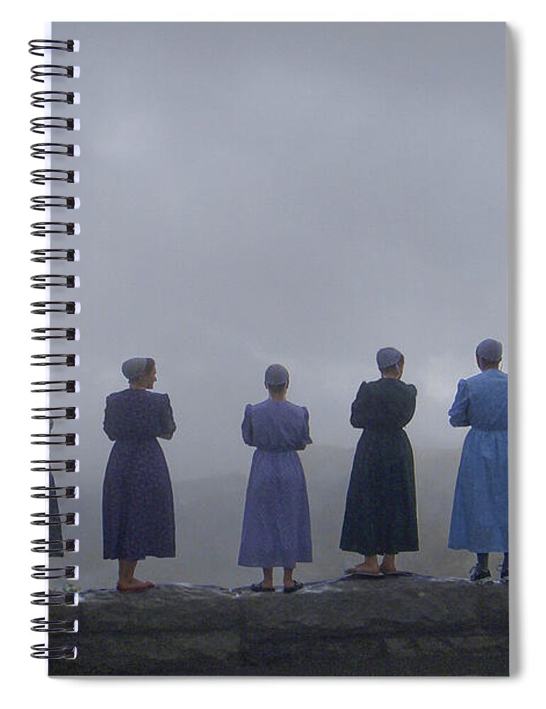 American Spiral Notebook featuring the photograph Scenic Overlook. by Debra and Dave Vanderlaan