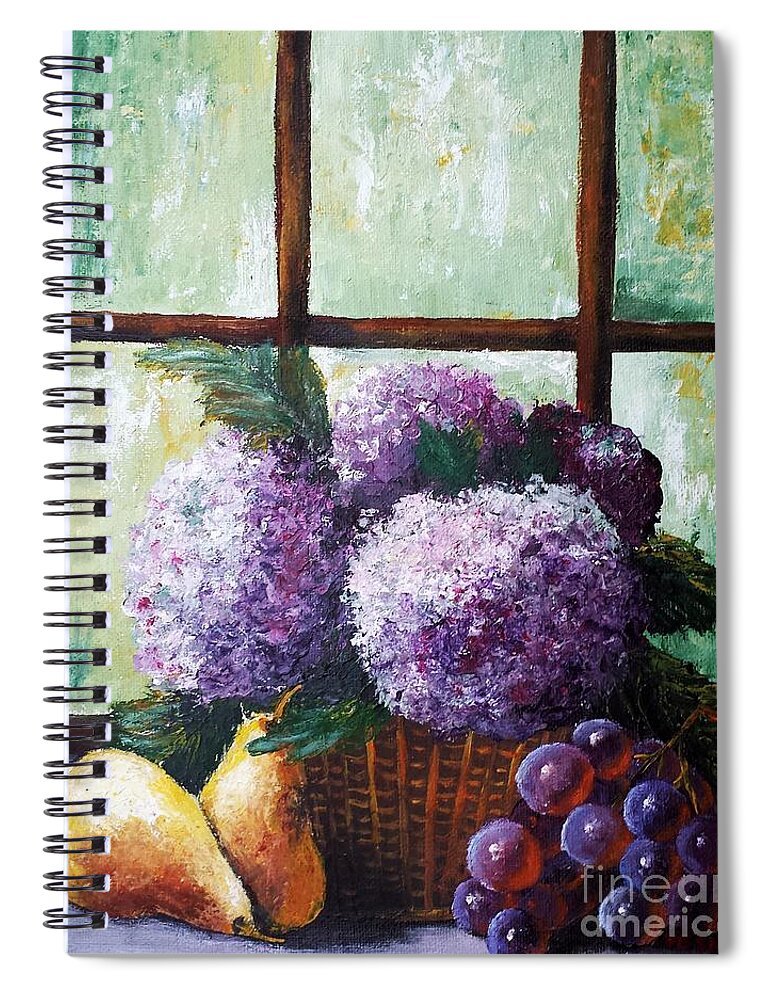 Still Life Spiral Notebook featuring the painting Scent of memories by Vesna Martinjak