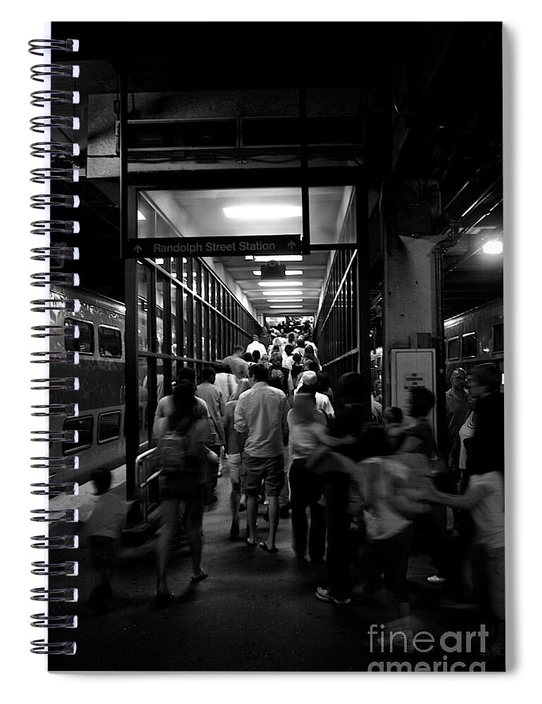 Schedule Spiral Notebook featuring the photograph Scheduled Motion by Frank J Casella