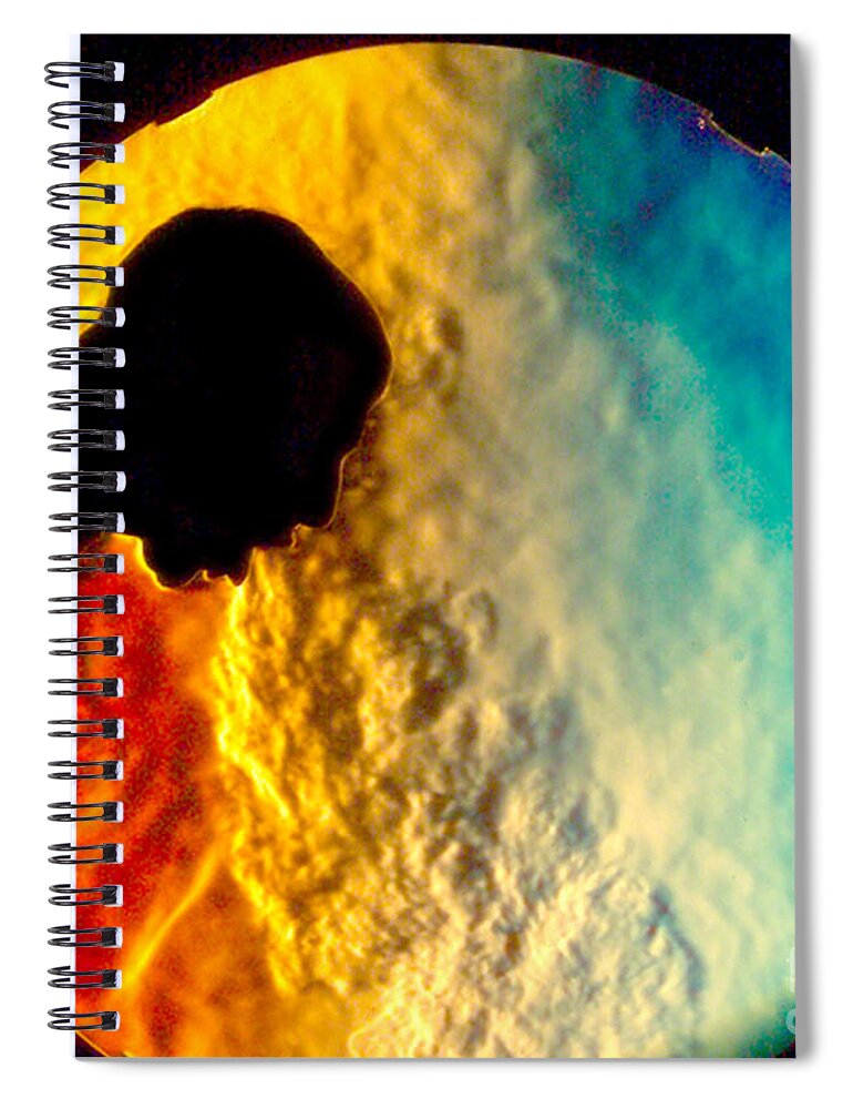 Cough Spiral Notebook featuring the photograph Schlieren Image Of Cough by Gary S. Settles