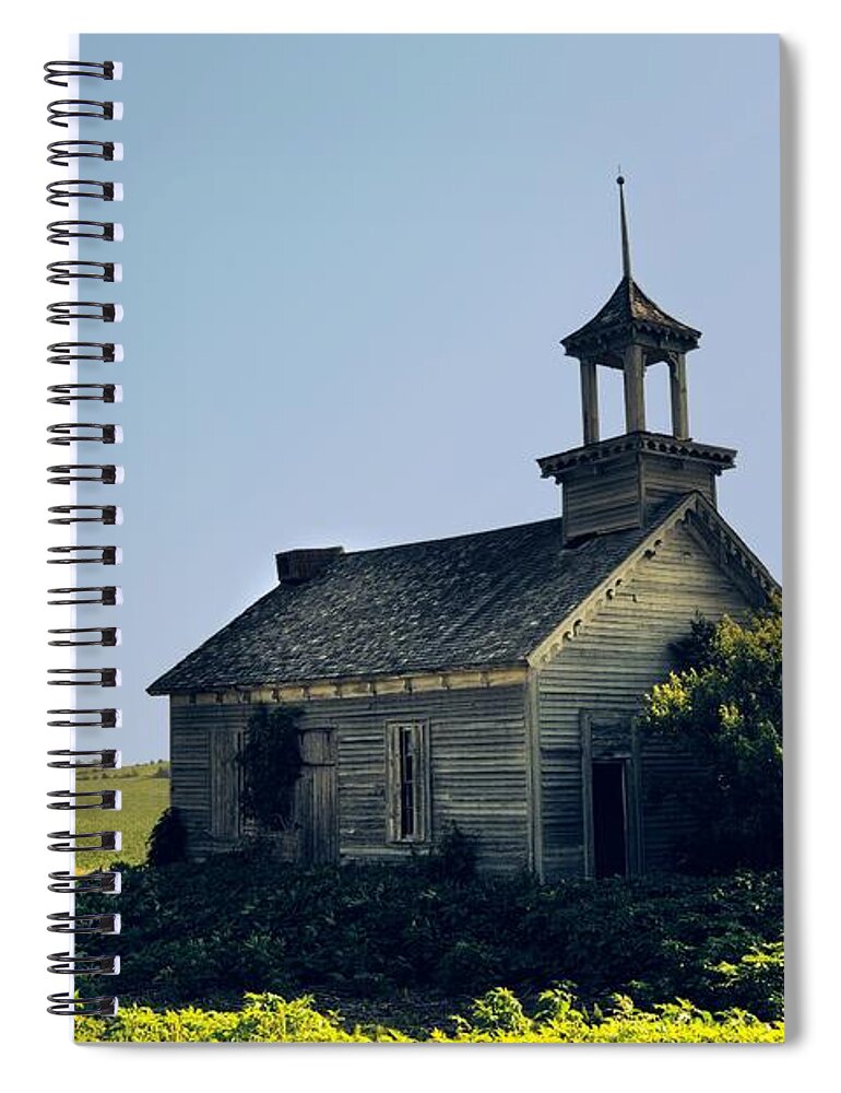 School Spiral Notebook featuring the photograph School House 66 by Bonfire Photography