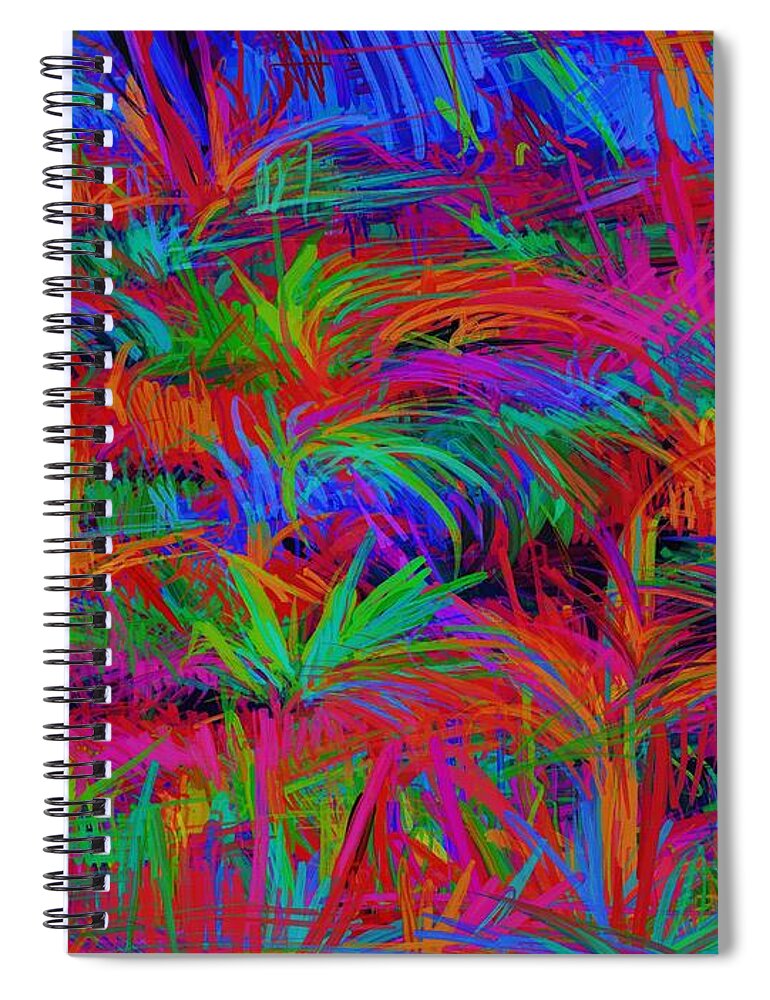 Scratchy Spiral Notebook featuring the digital art Scratchy by Keith Mills