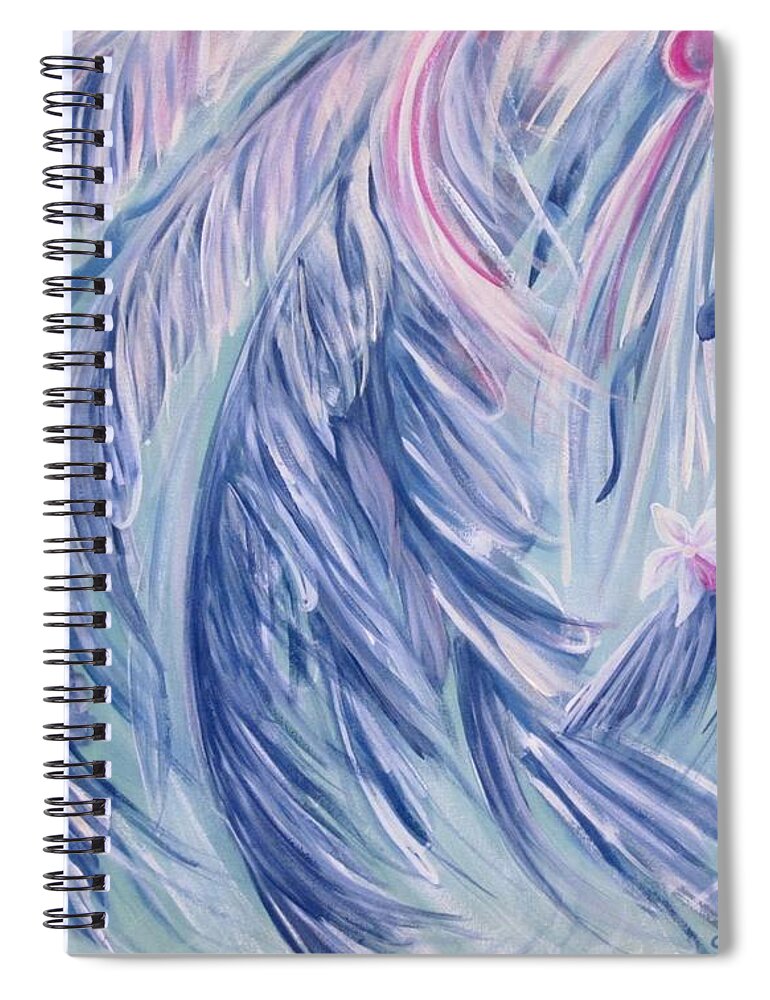 Palms Spiral Notebook featuring the painting Sea Breeze by Carol Allen Anfinsen