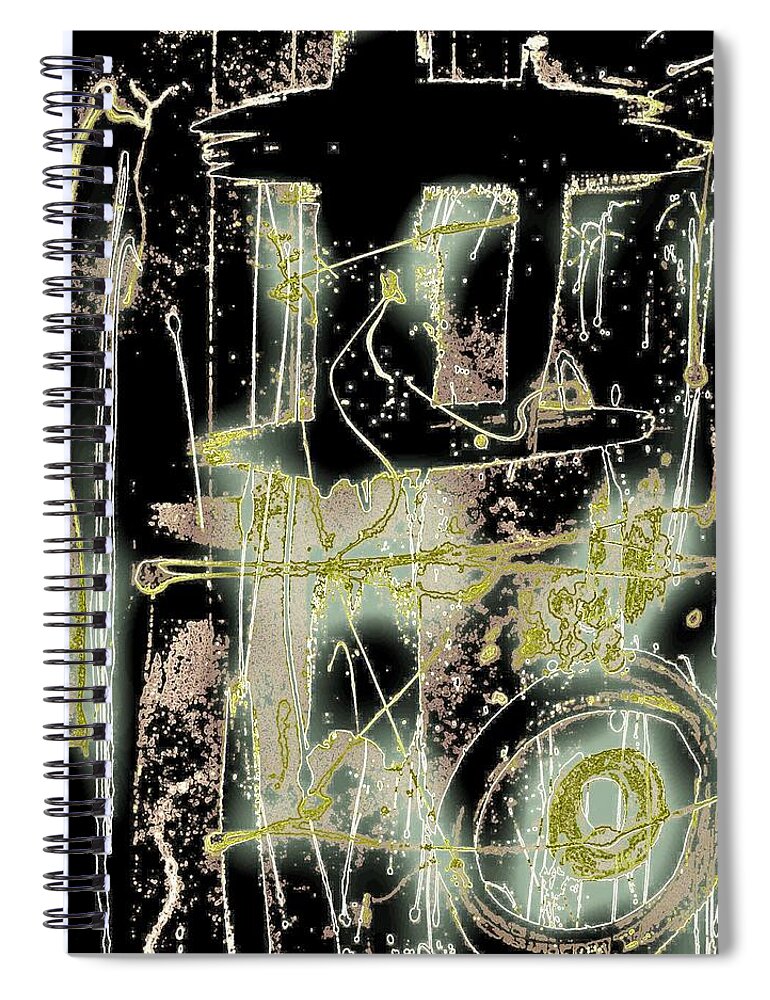 Signs And Symbols Spiral Notebook featuring the painting Sea Sage by Cleaster Cotton