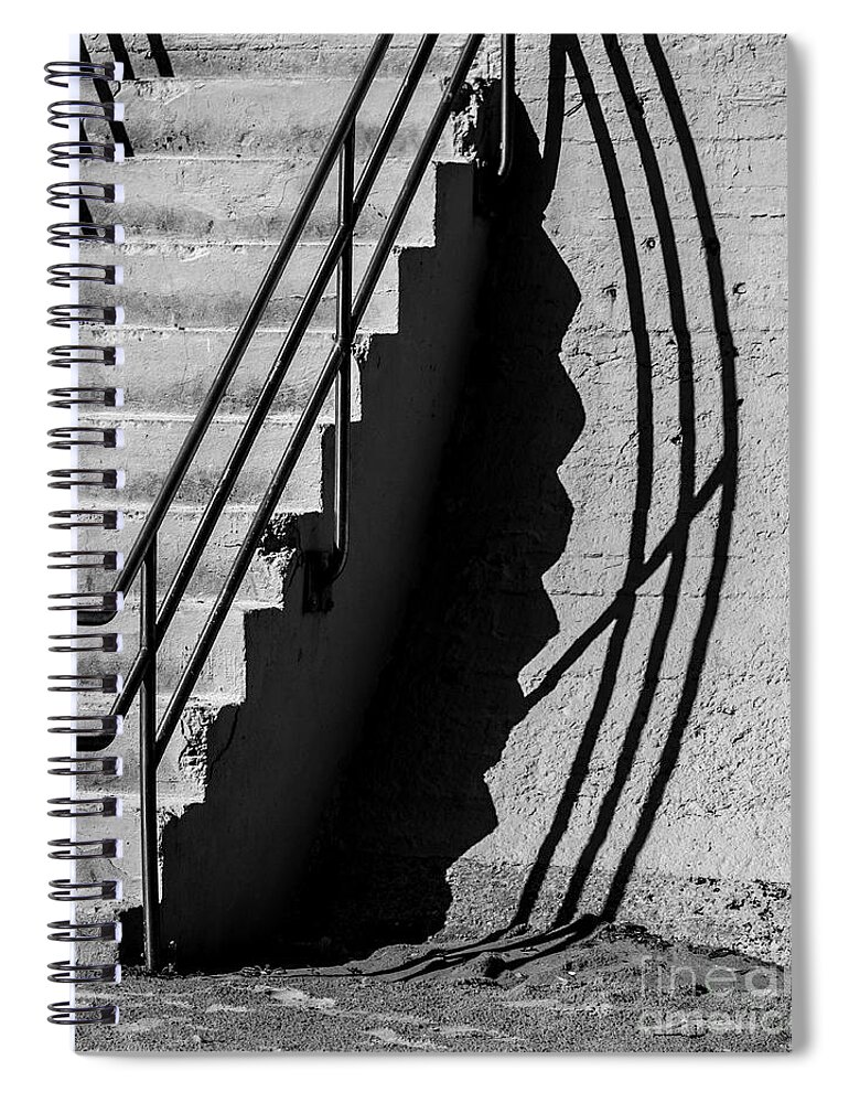 Shadow Spiral Notebook featuring the photograph Sea Wall Shadow by Perry Webster