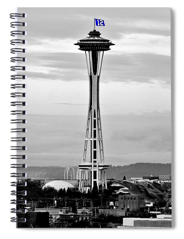 Seattle Spiral Notebook featuring the photograph Seahawk Pride by Benjamin Yeager