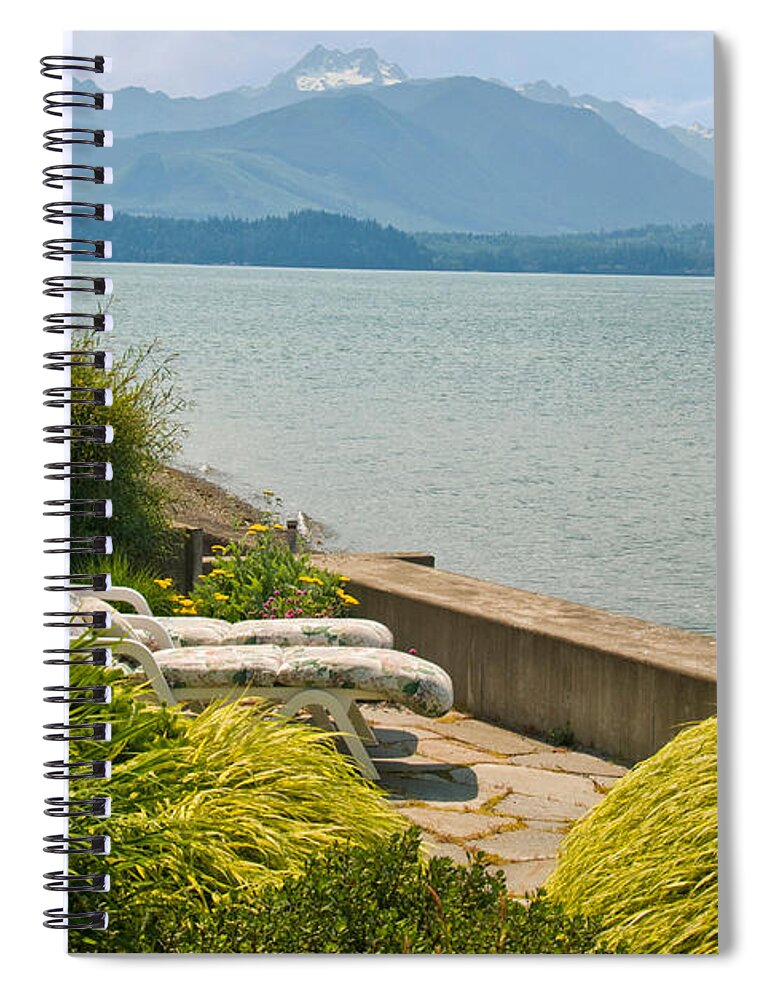 Seaside Garden Spiral Notebook featuring the photograph Seaside Garden by Richard and Ellen Thane