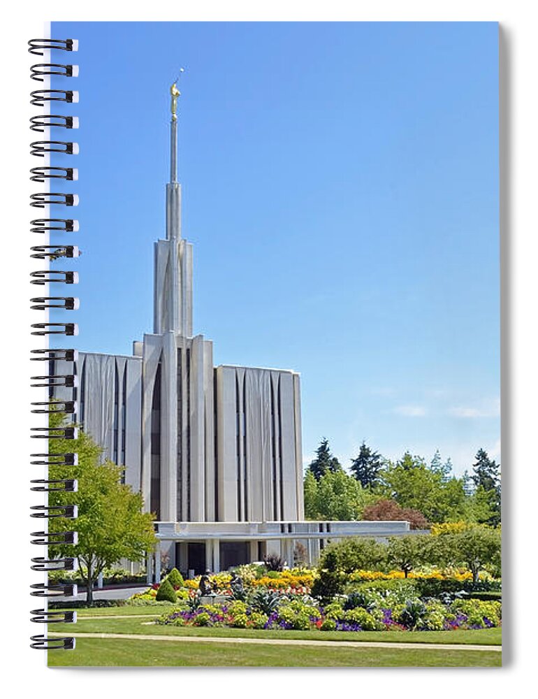 Seattle Spiral Notebook featuring the photograph Seattle Temple - Horizontal by Shanna Hyatt