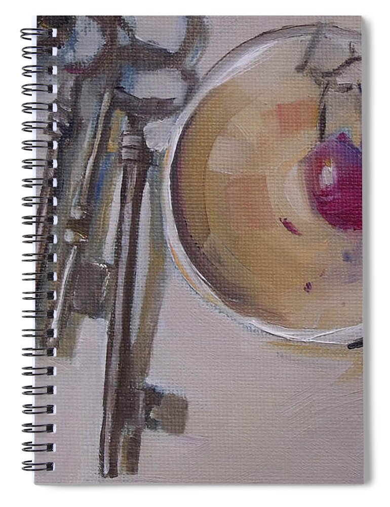Keys Spiral Notebook featuring the painting Secret Keys Skeleton keys by Mary Hubley