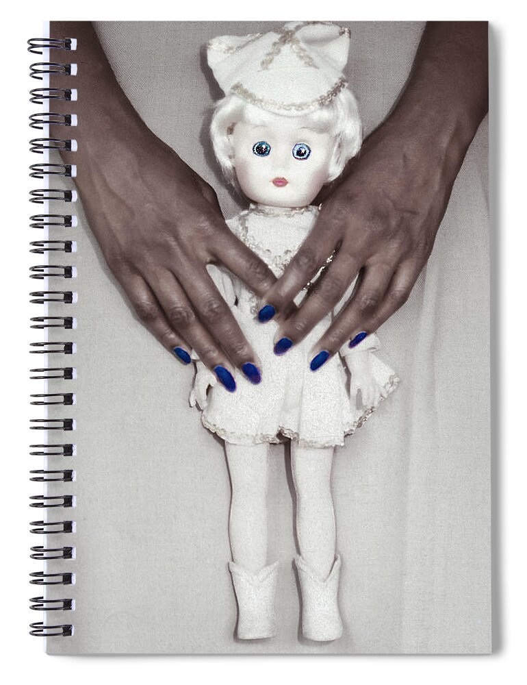 White Doll Spiral Notebook featuring the photograph See My Doll by Kellice Swaggerty