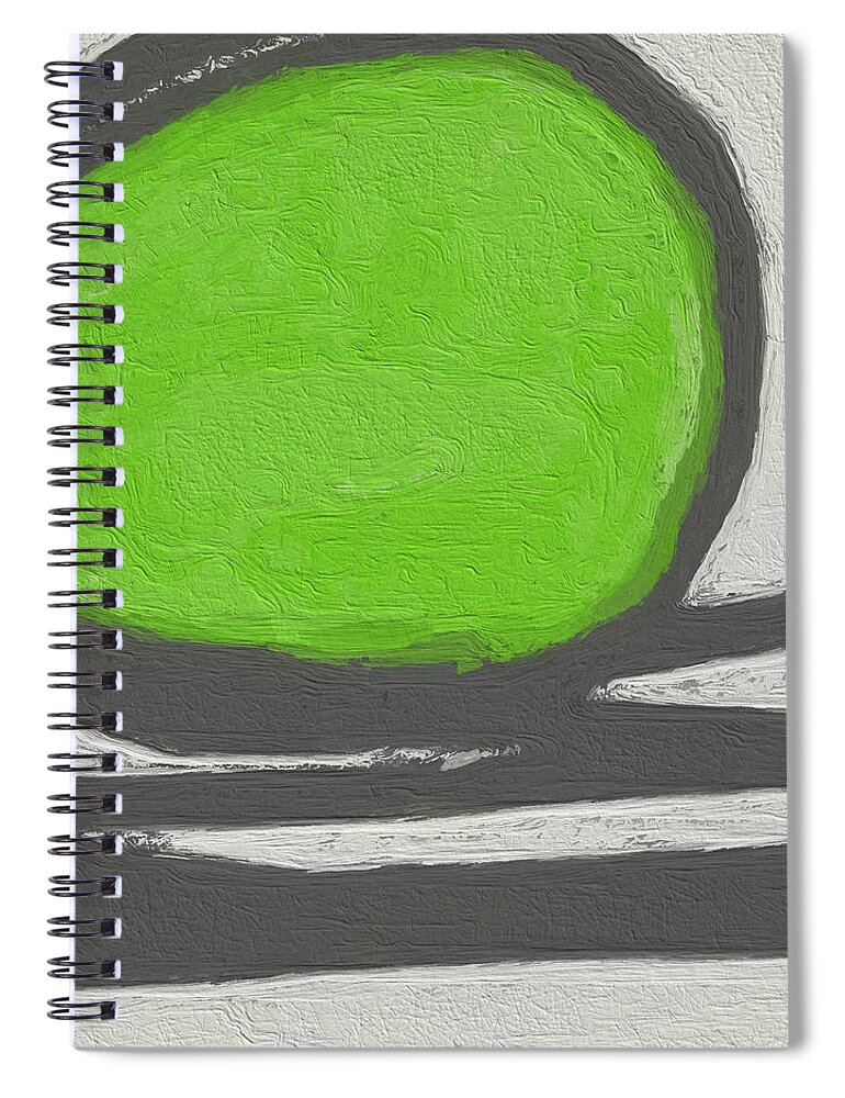Abstract Spiral Notebook featuring the painting Seed by Linda Woods
