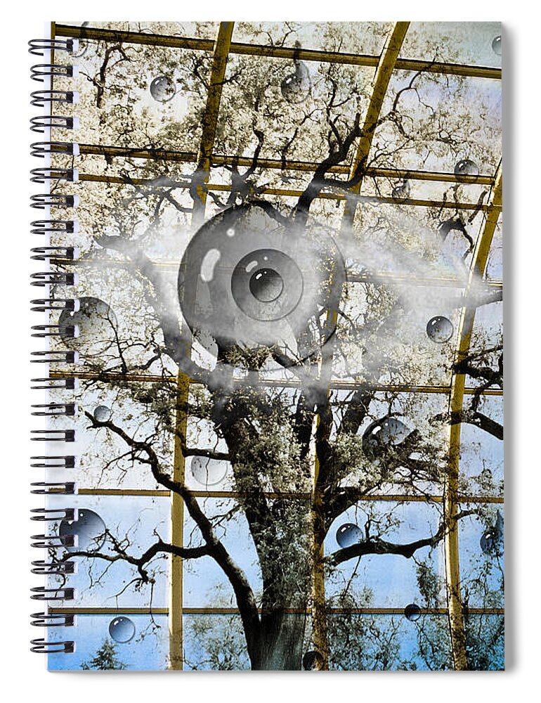 Surrealism Spiral Notebook featuring the digital art Seeing Breathing by Fei A