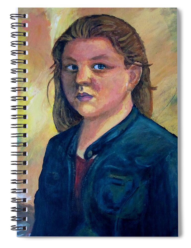 'self Portrait' Spiral Notebook featuring the painting Self Portrait by Samantha Geernaert