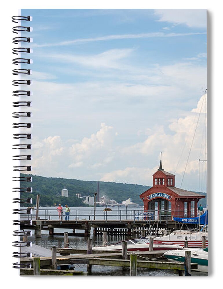Seneca Spiral Notebook featuring the photograph Seneca Lake Harbor House - Watkins Glen - New York by Photographic Arts And Design Studio