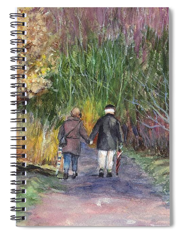 Seniors Spiral Notebook featuring the painting Those Cherished Moments by Carol Wisniewski