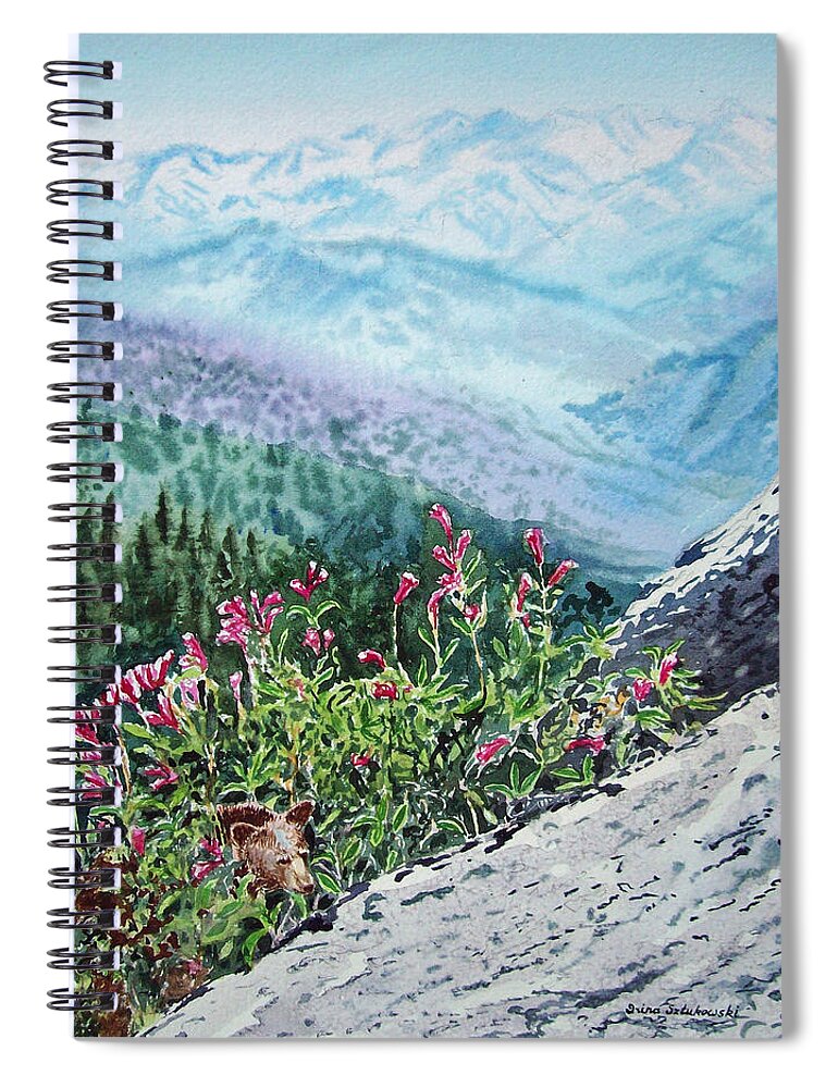 Sequoia Spiral Notebook featuring the painting Sequoia National Park by Irina Sztukowski