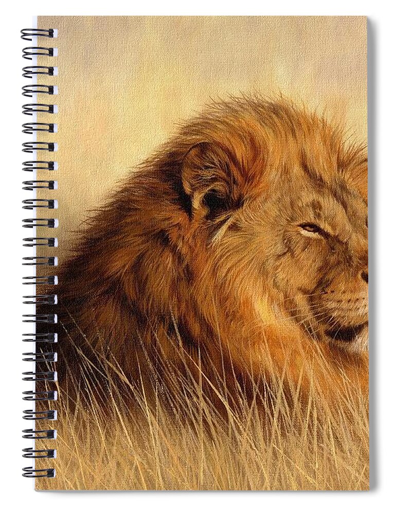 Animals Spiral Notebook featuring the painting Serengeti Glow by David Stribbling