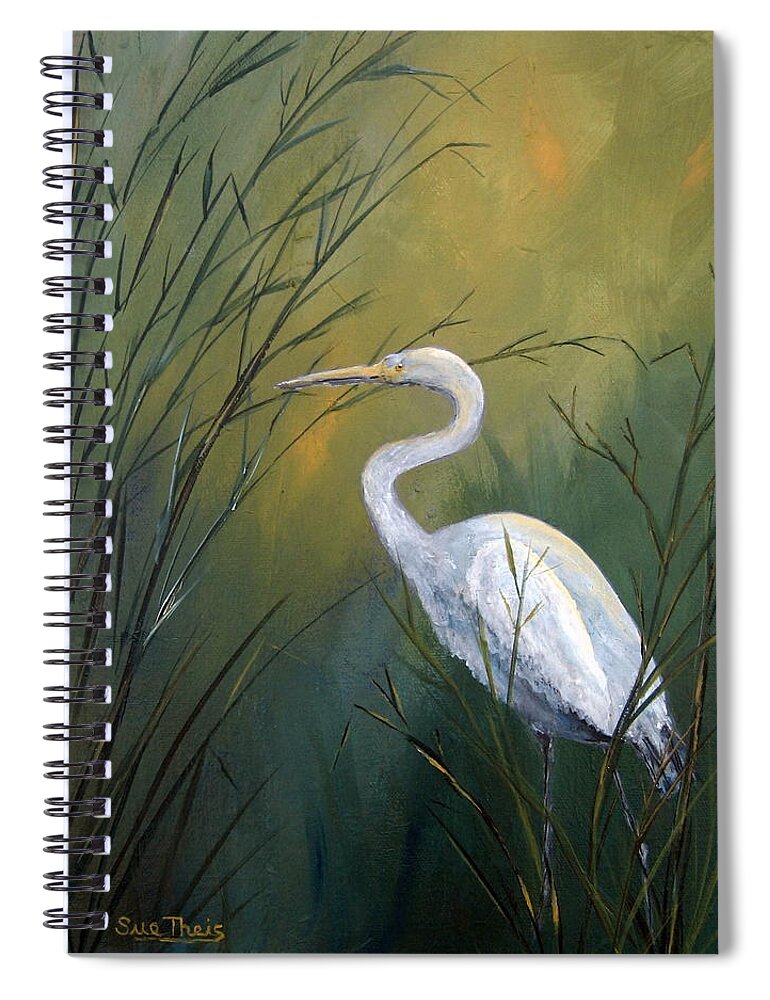 Louisiana Art Spiral Notebook featuring the painting Serenity by Suzanne Theis